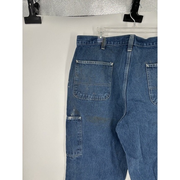 VTG Carhartt Jeans 38x32 382-83 Dungaree Fit Carpenter Work Pants Baggy Distress - Picture 5 of 7